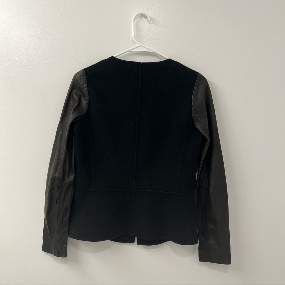 Vince Wool Leather Sleeves Jacket XS - Picture 8 of 9
